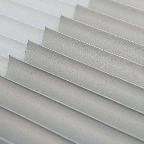 HOMELIA Thermo Klemmfix-Plissee, Stoff: 100% Polyester, Verdunklung / Blackout, verspannt ohne Bohren oder Schrauben, 080 x 130 weiß - 5