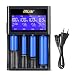 Produktbild LYPULIGHT Batterieladegerät Akku Ladegerät Universal LCD-Display 4 Schacht Plug Ladestation für NI-MH NiCd A AA AAA SC, 20700, 26650, 18650 Lithium-Ionen-Batterien mit EU-Adapter