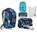Produktbild Satch Pack - Set 5 tlg. - Blue Triangle - Schulrucksack + Sporttasche + Regenhülle + Stylebox