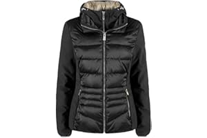 Yes Zee Giubbotto Giacca Piumino corto donna Trapuntato finto gilet staccabile