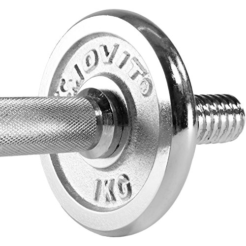 MOVIT® Kurzhantel Set, Hantelset Gusseisen Chrom 15 kg - 5