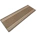 Produktbild casa pura Teppich Läufer Promenade | in vielen Größen, Meterware | stilvoller Teppichläufer aus pflegeleichtem Flachgewebe | kombinierbar mit Stufenmatten | braun (80x500 cm)