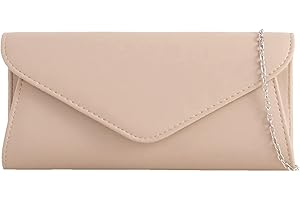 UShopUK Plain Faux Leather Bridal Prom Wedding Evening Clutch Party Purse Hand Bag