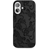 Lavreduar IPhone 16 ile Uyumlu Desenli Siyah Telefon Kılıfı - Dayanıklı, İnce ve Hafif Tasarım - Darbeye Dayanıklı Silikon Ma