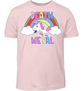 Kleidungskulisse Death Metal Freches Süßes Einhorn Design
