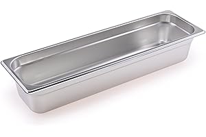 TeknoStahl GN Behälter Gastronorm 2/4 Edelstahl (100 Millimeter)