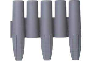 UNBEKANNT Palisade Beetumrandung Rasenkante Beeteinfassung 2,7m 4 Farben von rg-vertrieb (grau)