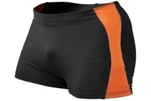 Muscle Alive Hombre Gimnasia Apretado Entrepierna 4 Culturismo Pantalones Cortos de poliéster y Lycra