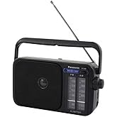 Panasonic Rf-2400Deg-K Taşınabilir Radyo Griff, Ağ Veya Pille &Ccedil;alışır Siyah