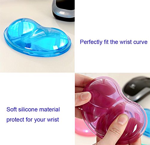 Meta-U Computer Notebook Laptop Maus Tastatur Soft Gel Handgelenkauflage Kissen Pad violett - 3