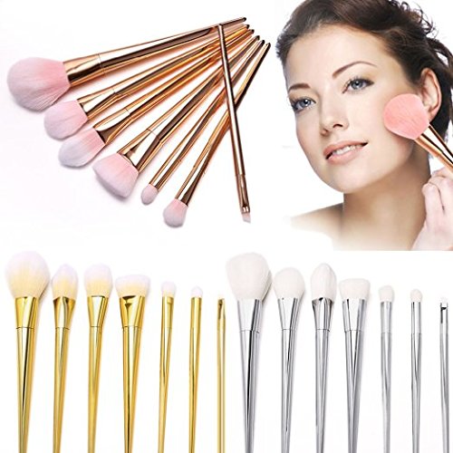 CINEEN 7pcs Make Up Pinsel Set Schminke Bürsten Kit Gesichts Puder Kontur Foundation Concealer Eyeliner - 5