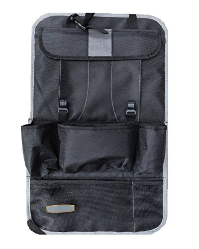 Rückenlehnenschutz Geräumiger Rücksitz-Organizer mit praktischen Rücksitztaschen inklusive Tablet Halterung Trittschutz für Reise-Utensilien und Spielzeug