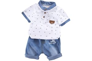 Shiningup Sommer Kleidung Set Mode Coole Kurze Tops und Kurze Hosen für 6 Monate bis 4 Jahre alt Junge.