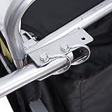homcom 440-001YL 2 in 1 Fahrradanhänger Jogger 360° Drehbar für Kinder, gelb, schwarz - 8