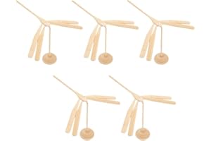 Artibetter 5st Mini Libellen Bambus Libelle Spielzeug Bambus-Libelle Libelle Kunsthandwerk Bambus Fliegendes Spielzeug Handarbeit Libelle DIY Bambus Spielzeug Balance Füllstoff Kind Hölzern