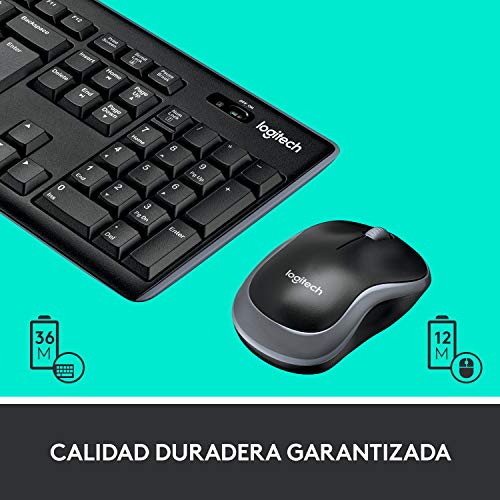 Gran Compra para Logitech MK270 - Pack de teclado y ratón (2.4 GHz,
inalámbrico, Windows), Negro, - [QWERTY Español] Descuento
