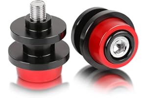 YIEBA M10 * 1.25 Curseurs de Bras Oscillant de Moto, Curseurs de Bobine de Bras Oscillant de Support Arrière pour Yamaha FZR 1000 1991-1995 ER-6N,ER-6F 2006-2016 (Rouge)