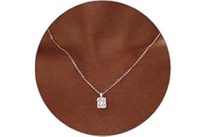 ZEPHYRHOME Collana Donna Argent 925 con Ciondolo Diamante,Collana Placcata Argento Elegante,Gioielli Semplici e Raffinati,Regali per Ragazze e Signore, Gioielli da Collo in Argent per Occasioni Speciali (45cm)
