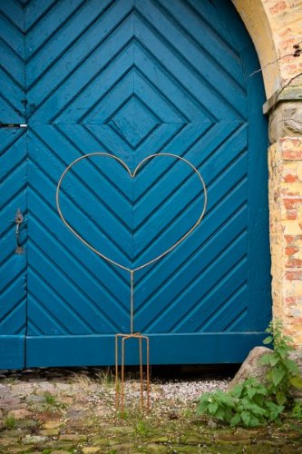 Steckherz, Metallherz, Gartenstecker Herz, rost, Breite ca. 97cm, Höhe: ca. 170 cm - 6