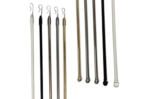 GLOBALCORPORATION Frusta Frustino Asta Bastone per Tende in Ferro Diametro 11 mm di Lunghezza 125 cm Ideale per Aiutare Lo Scorrimento della Tenda bastone (BIANCO)