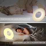 Blingco Wake Up Licht Wecker, Nachtlicht mit Sonnenaufgang Simulation Funktion, FM Radio Sounds, 6 Nature Sounds, Touch Control. - 5