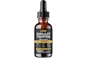 ‎LÉON Shilajit Harz Original – Hochdosiert, Reich an Fulvin- und Huminsäure, 85+ Mineralien, Vegan, Zuckerfrei, Glutenfrei, Ohne Bindemittel und Gentechnik (100 Portionen) (Tropfen)