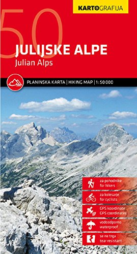 Preisvergleich Produktbild Wanderkarte Julijske Alpe 1:50 000