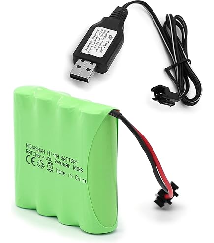 Pack De 2 Batteries NiMH 4.8V 2400mAh Avec Connecteur Hitec – Pour Voitures RC, Camions, Avions Et Récepteurs