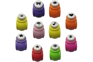 LGEGE Lot de 10 perforatrices à papier faites à la main pour loisirs créatifs, cartes, scrapbooking, de nombreuses formes