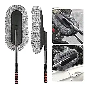Rjwilla Microfiber Flexible Duster Car Wash | Car Cleaning Accessories | Microfiber | Brushes | Dry/Wet Home, Kitchen, Office Cleaning Brush With Handled