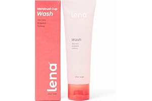 Lena Menstrual Cup Wash - Intimate Wash & pH Balance Feminine Wash, Feminine Care Period Kit, Naturally Scented, Menstrual Disc & Period Cup Cleaner - Travel Size - 90ml