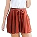 Produktbild Damen Heiße Hose,Lässige Lockere Shorts Strand Mädchen Hohe Taille Kurze Hose Badeshorts Damen Schutz Schwimmen Bikinihose Wassersport Schwimmshorts Boardshorts S-XL (L, Rot)