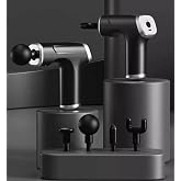 Coverzone Massager Professional Grade 24W Power Deep Tissue Muscle Massage Gun Massager F800 (Black) with 4 Different Heads