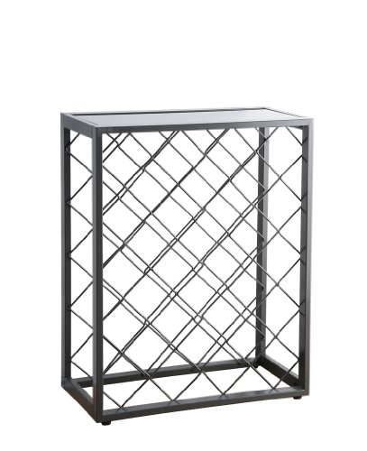 32 Flaschen Weinregal mit Glasplatte, Zinn - 3