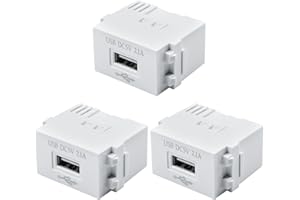 Behogan 3 Stück USB Stromversorgungsmodul: 220V-Steckdose auf 5V-Transformator, 2,1A USB-Ladesteckdose Schaltadapter Für Smartphones & USB-Geräte