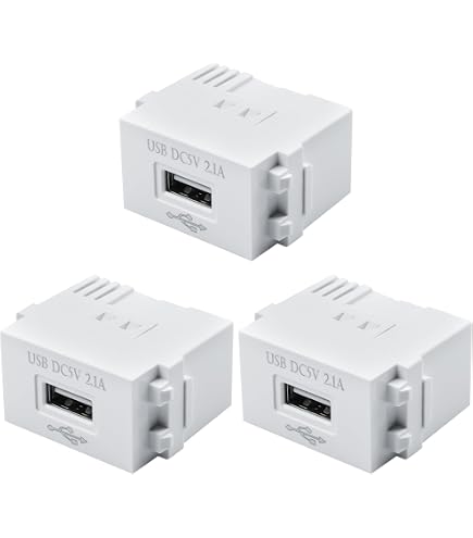 Alimentatore USB da incasso 5Vdc 2,1A - ELETTROCANALI ECL4081
