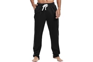 Amy Coulee Mens Joggers Bottoms Cotton Running Gym Tracksuit Bottoms Casual Straight Leg Sweatpants