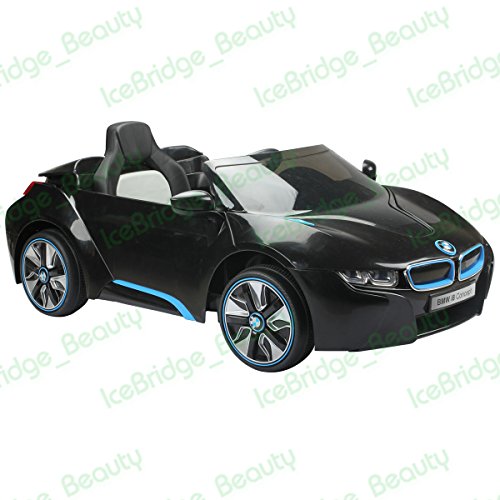 Kids New 2017 Model Official Licensed BMW i8 Concept Twin Powered Rechargeable Electric Ride on Quad Bike Kids Car With Parental Remote Control (Black)