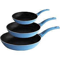 Set 3 Padelle Antiaderenti Portofino - 20, 24, 28cm, Verde Basilico, Per Tutti I Fuochi (No Induzione)