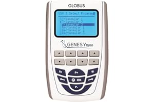 Globus | Genesy 1500, Elettrostimolatore a 4 Canali Con 414 Programmi, Ad Uso Medico Per Terapia Riabilitativa, Fisioterapica e Riabilitazione Motoria