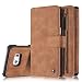 Produktbild Roreikes Multi-function Wallet Case Hülle 2 in 1 Detachable Leather hülle Tasche Schutzhülle Etui Flip Wallet Stand Cover mit Kartenfächer für Samsung Galaxy S6 Edge+/Galaxy S6 Edge Plus - Braun