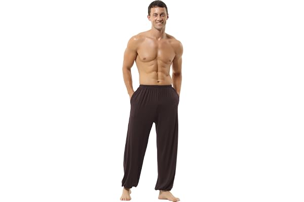 HOEREV Super Doux Modal Spandex Harem Yoga Pantalon Pilates