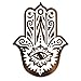 Produktbild Wanddekoration Wandobjekt Hand der FATIMA | Yoga Lotus Buddha Auge Hamsa | ca.30x40cm | Farbe: Bronze