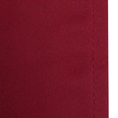 Deconovo Verdunkelungsvorhang Ösen Gardinen Wohnzimmer Vorhang Verdunkelung 245×140 cm Rot 2er set - 7