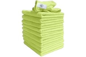 DISCOUNTED CLEANING SUPPLIES Paños De Microfibra Similar a Exel Mágico Limpieza prendas. Químico Sin limpieza. Grande Súper Suave Premium Fibra, Tela Lavable Duster para coche, Motocicleta, Doméstico Appliances, Uso Industrial - Amarillo, 40x40cm