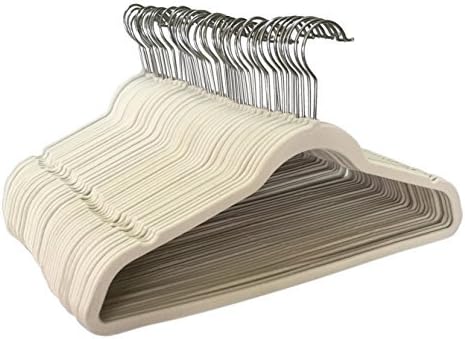 Jeronic Thin Beige Velvet Clothes Hangers - by Jeronic