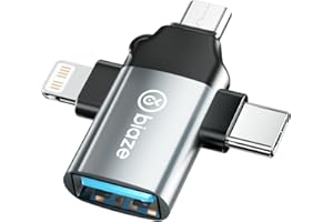 biaze USB-C OTG Adapter, 3 in 1 Adapterkonverter für Typ C, Lightning, Micro-USB 3.0, OTG-Konverter, geeignet für Media-TV-Sticks, Smartphones oder Tablets, Kompatibel mit iPhhone 12/13/14 iPad