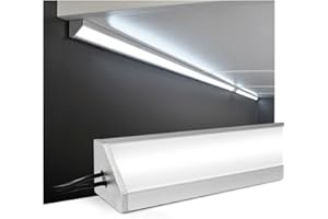 King Led - Barretta a Led Angolare con Misura Personalizzabile da 30cm a 200cm - Lampada LED per sottopensili piano cottura scrivania e piano di lavoro - Dimmerabile (200 cm, Luce Calda 3000K)
