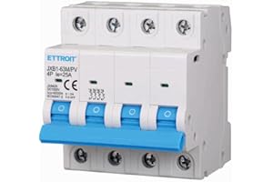 ZOREI Interruttore Magnetotermico Fotovoltaico, 4P DC 1000V 6KA, Occupa 4 Moduli DIN, MCB DC 4P C25 25A