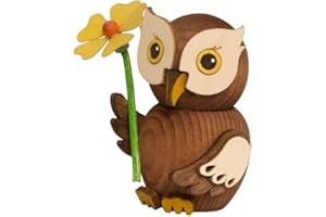 ‎KUHNERT Kuhnert Verschiedene Mini Eulen | Dekofigur aus Holz | Verschiedene Größen | Made in Germany